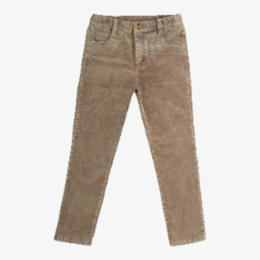 Corduroy Slim Stretch Pants - Tan