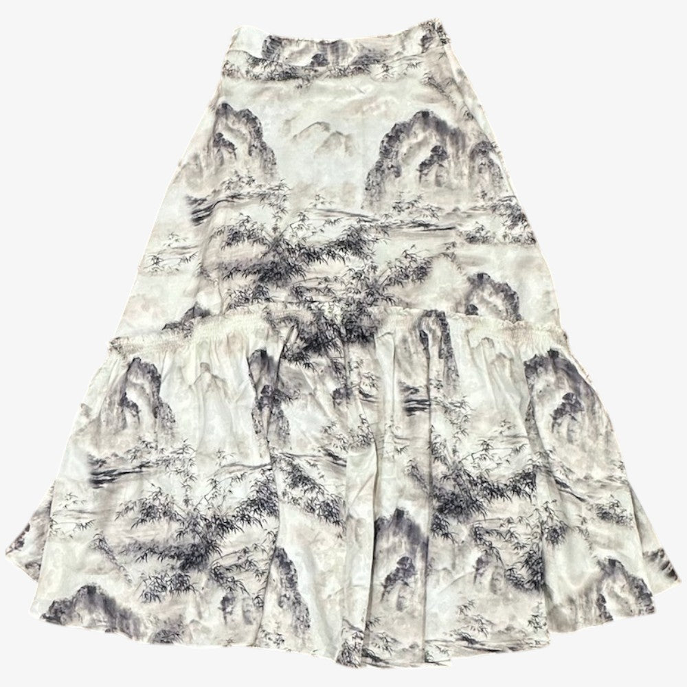 Printed Skirt - White