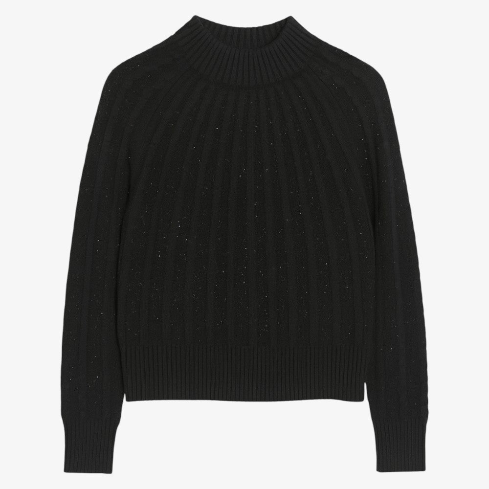 Cable Knit Sweater - Black