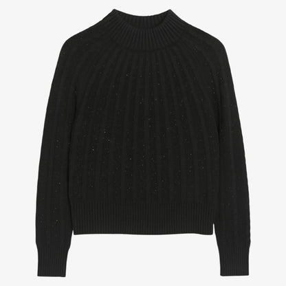 Cable Knit Sweater - Black