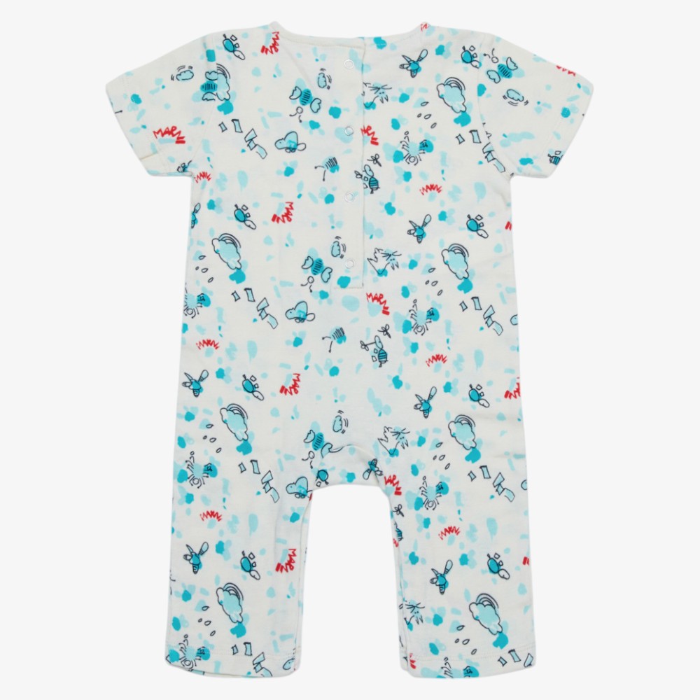 Romper With Hat And Bib - White