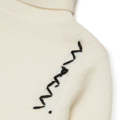 Logo Turtleneck - White