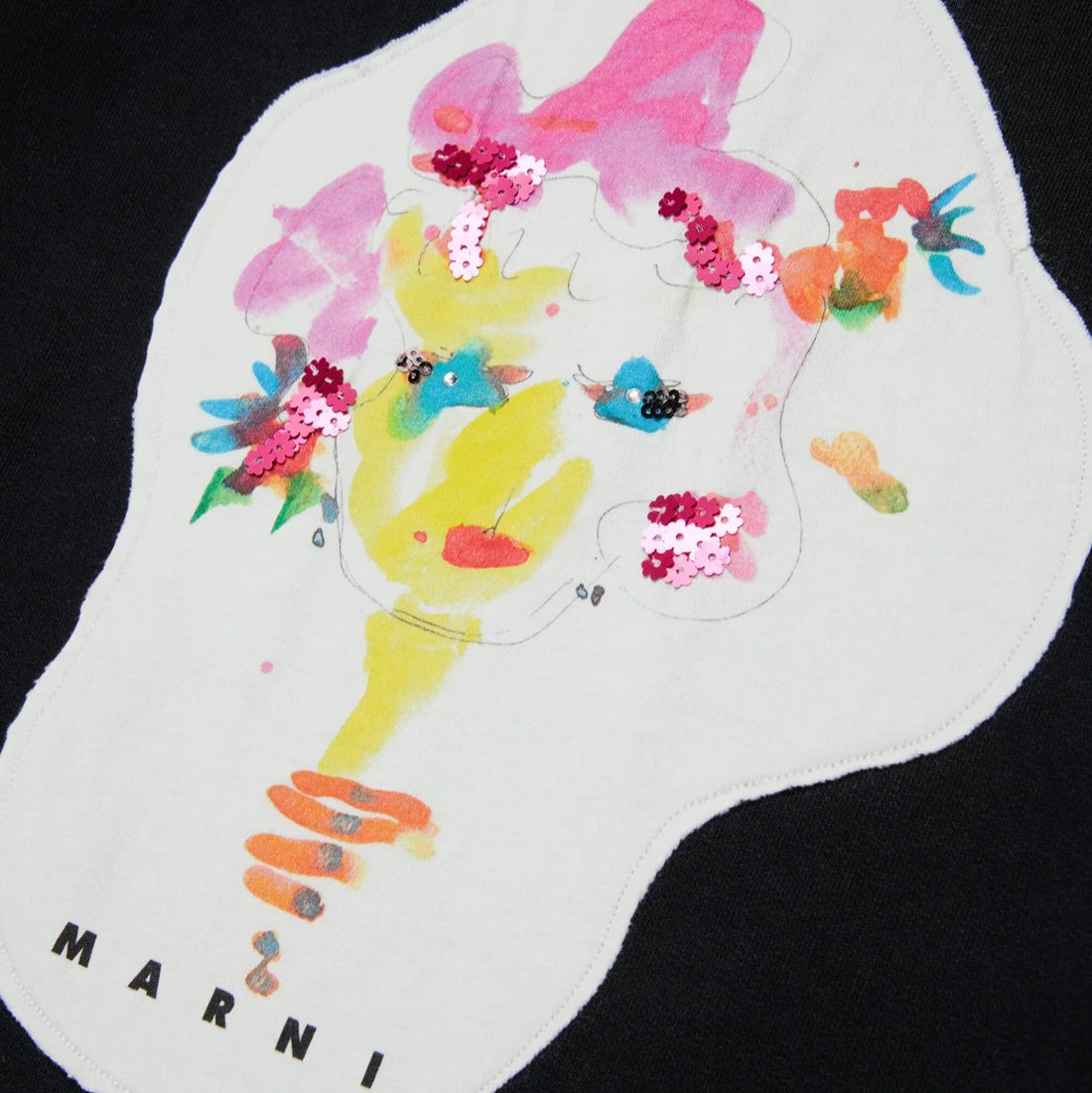 Sweatshirt With Print - Black