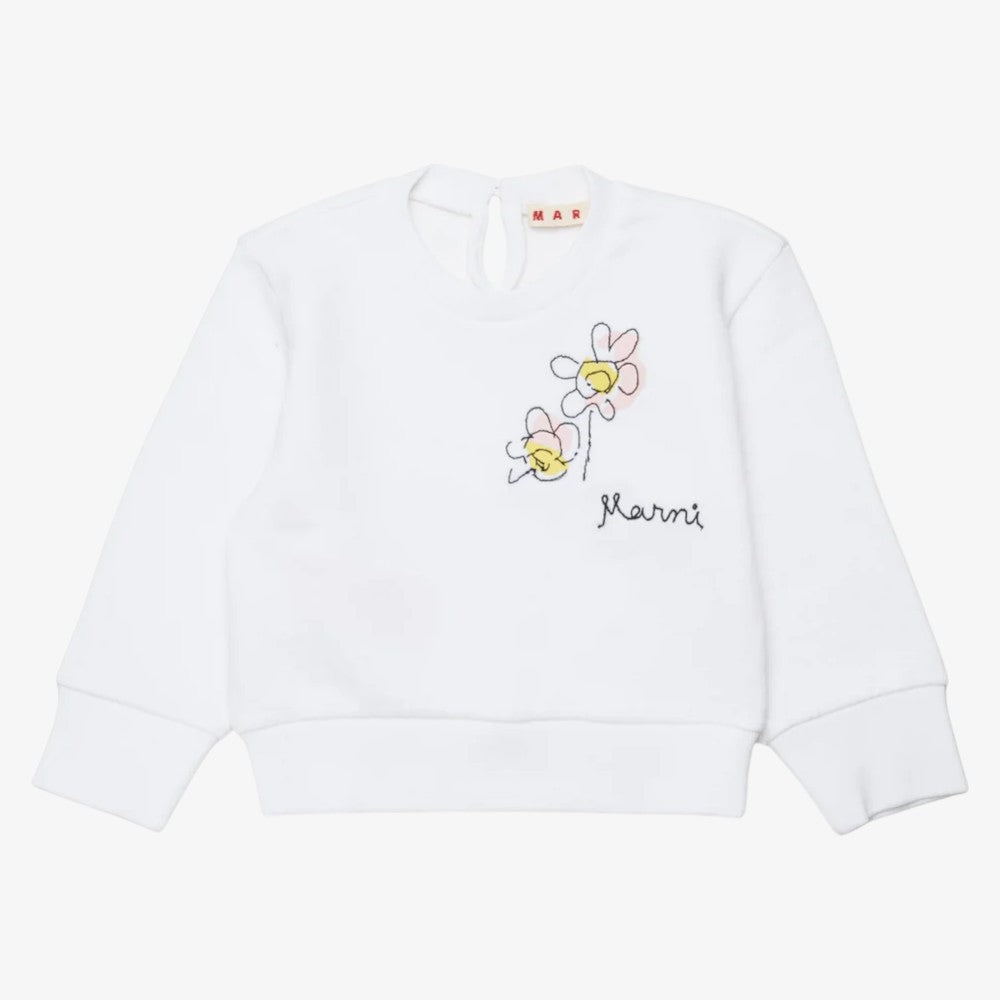 Flower Sweatshirt - White