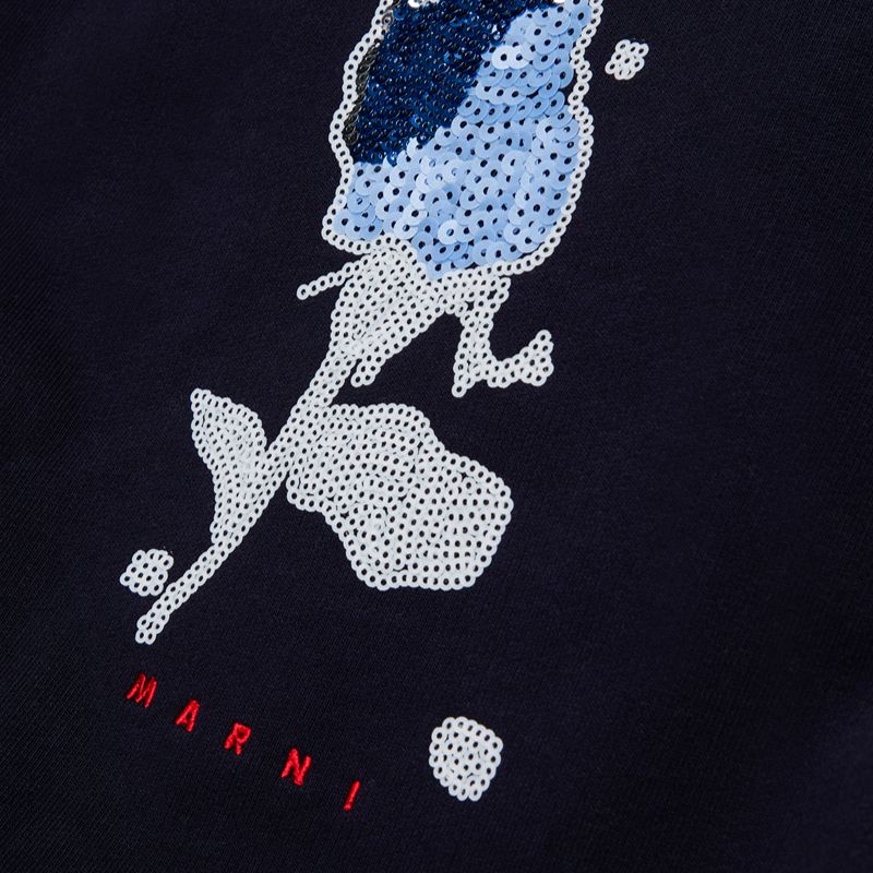 Contrast Sleeve Sweatshirt - Navy