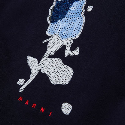 Contrast Sleeve Sweatshirt - Navy