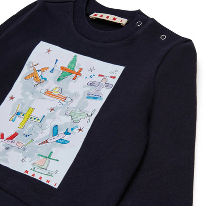 Graphic Sweatshirt - Navy