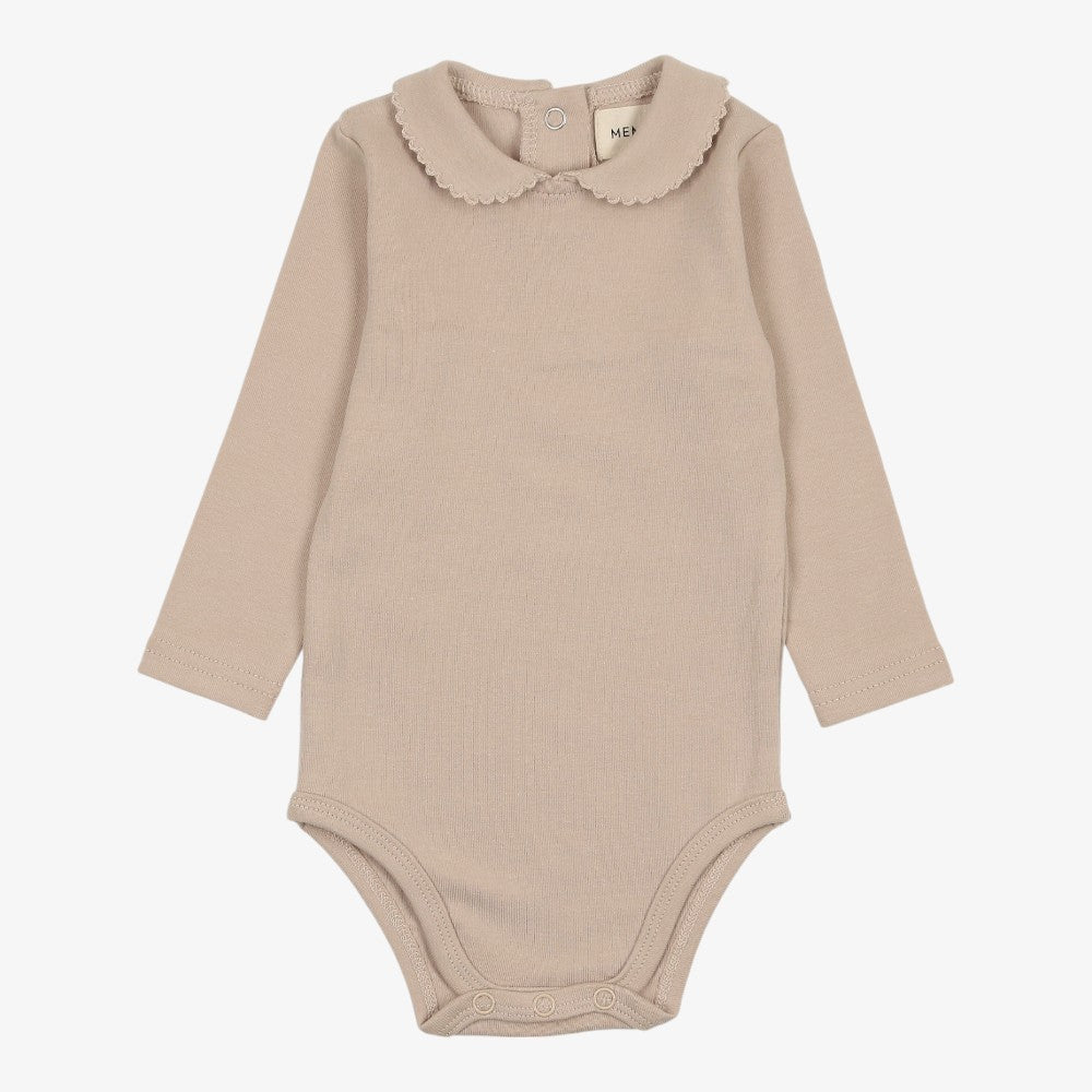 Knit Overall And Onesie - Oatmeal