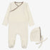 Embroidered Footie And Bonnet - Cream-mink