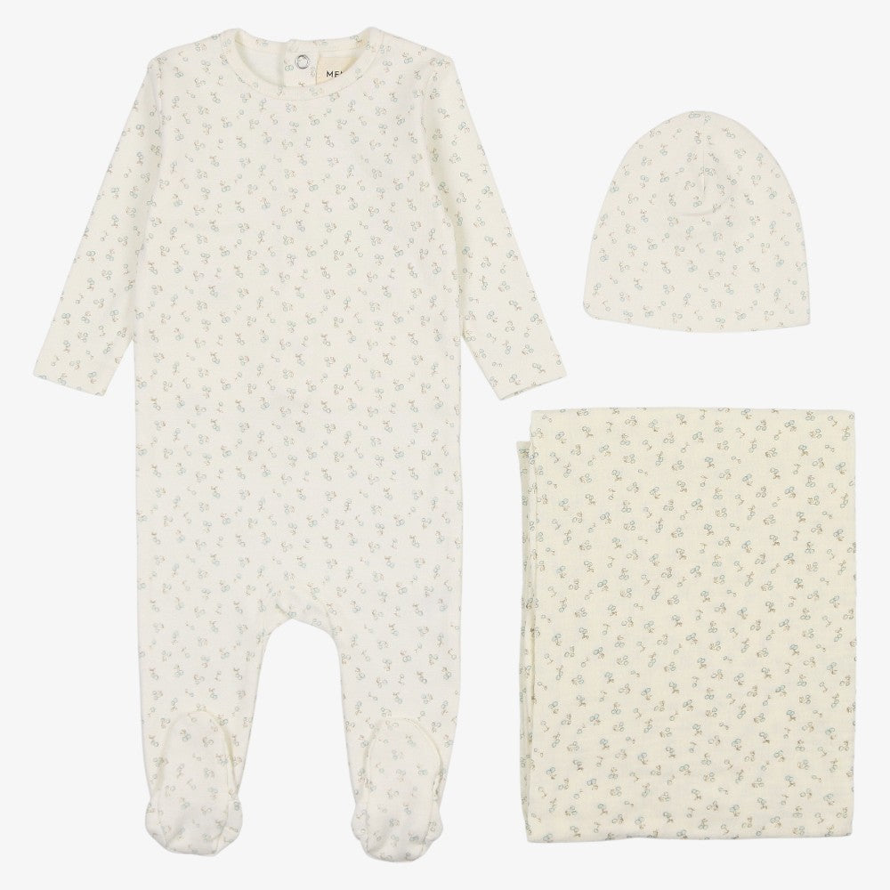 Cherry Print Take Me Home Set - Blue Cherry