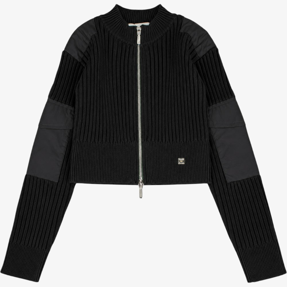Pocket Zipper Sweater - Black