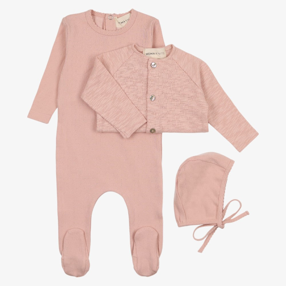 Lilette Cotton Word 3PC Set - Shell Pink Lilette Cotton Word 3PC Set - Shell Pink