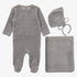 Velour Side Snap Take Me Home Set - Light Blue