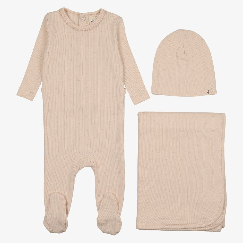 Heart Printed Take Me Home Set - Light Pink &amp; Rose