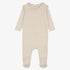 Lace Collar Footie - Winter White