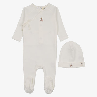 Wrap Footie And Beanie - Pink