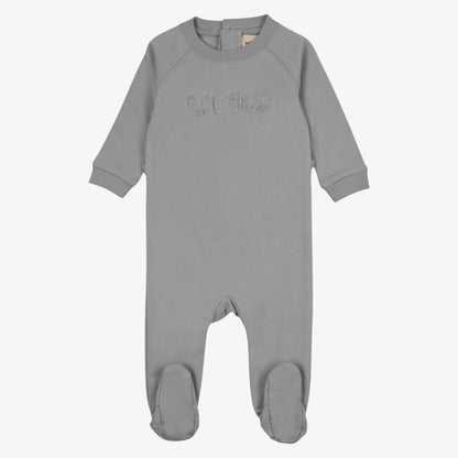 Sherpa Footie And Hat (9M) - Blue Cloud