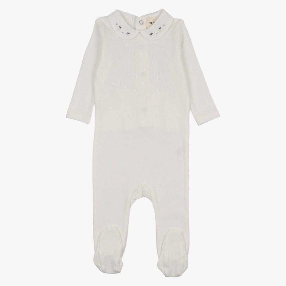 Collar Footie - Winter White