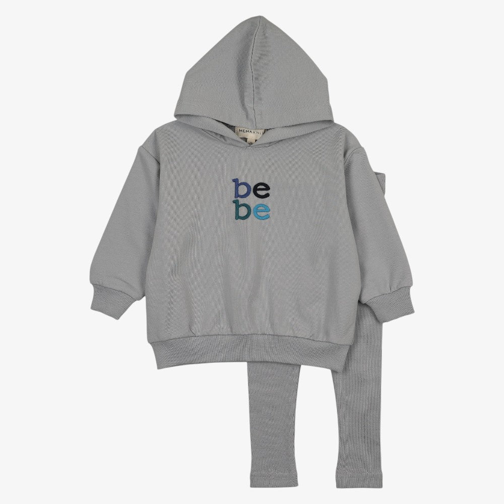 Hooded Sweatshirt With Pants - Dove Blue