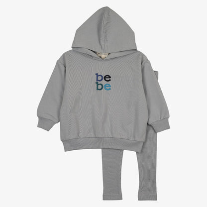 Hooded Sweatshirt With Pants - Dove Blue