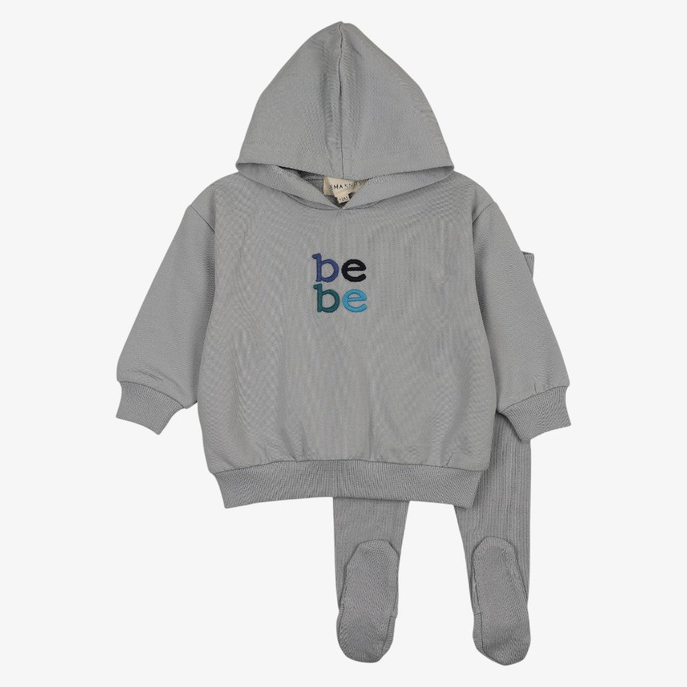 Hooded Sweatshirt With Pants - Dove Blue