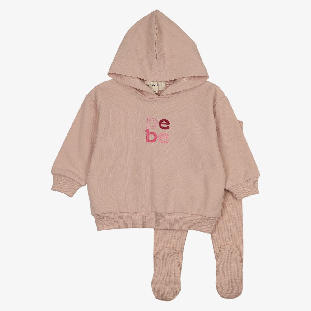 Hooded Sweatshirt With Pants - Pale Rose