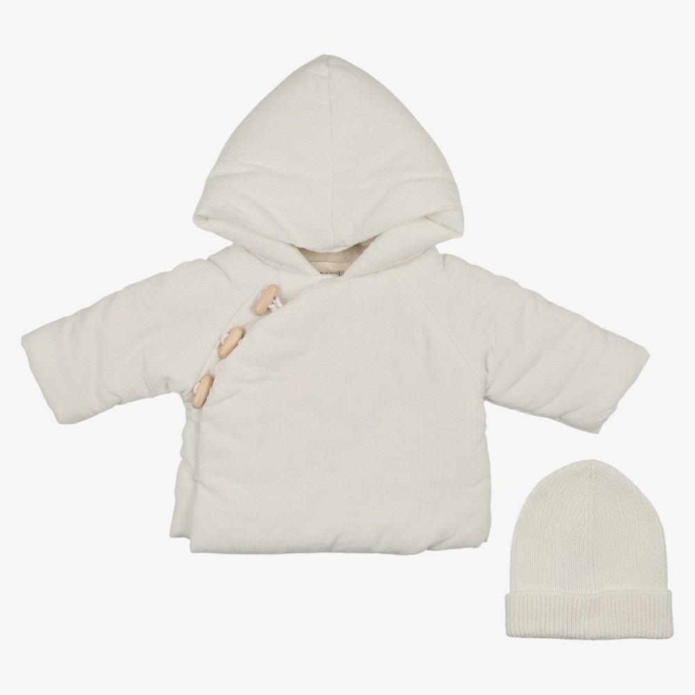 Corduroy Jacket And Hat - Winter White