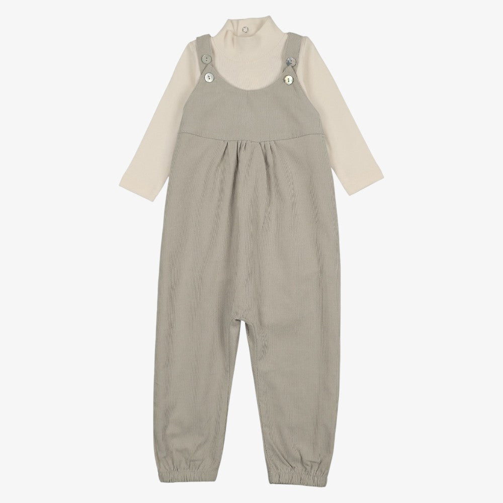 Corduroy Onesie And Overall - Hazy Blue