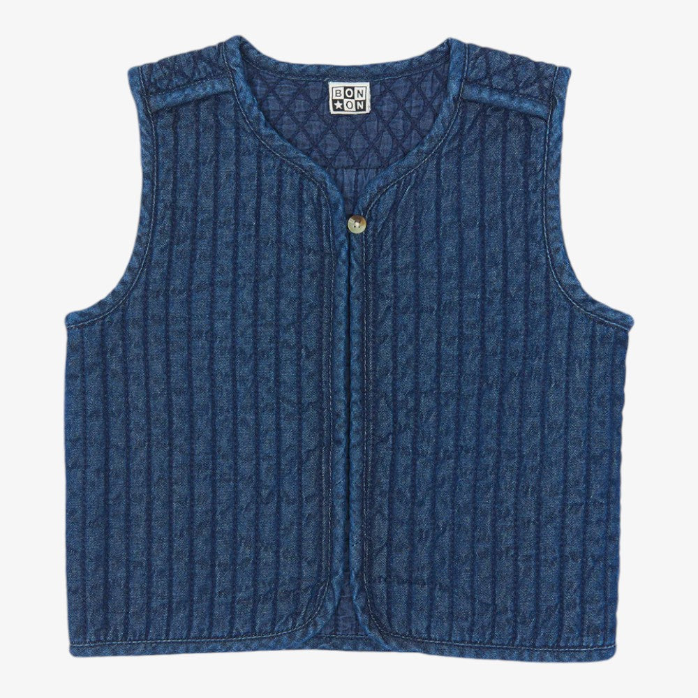 Josefa Vest - Blue Chambray