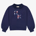 Miles Sweatshirt With Plaid Logo - Navy
