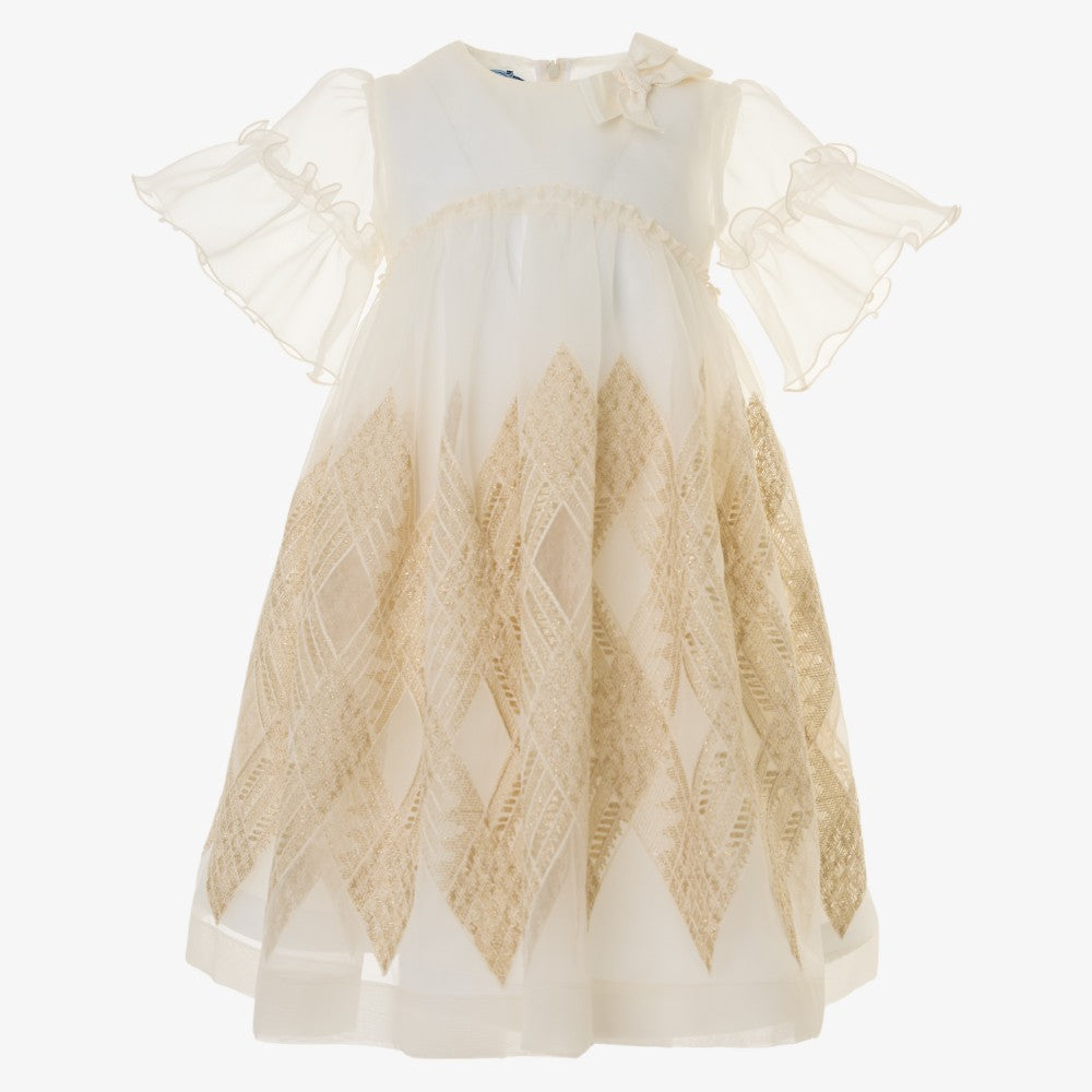 Embroidered Dress - Gold