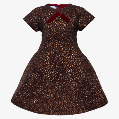 Jacquard Dress - Brown