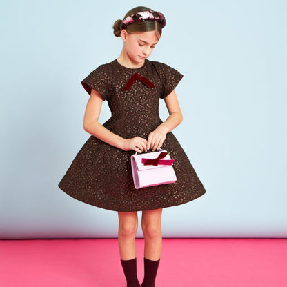 Jacquard Dress - Brown