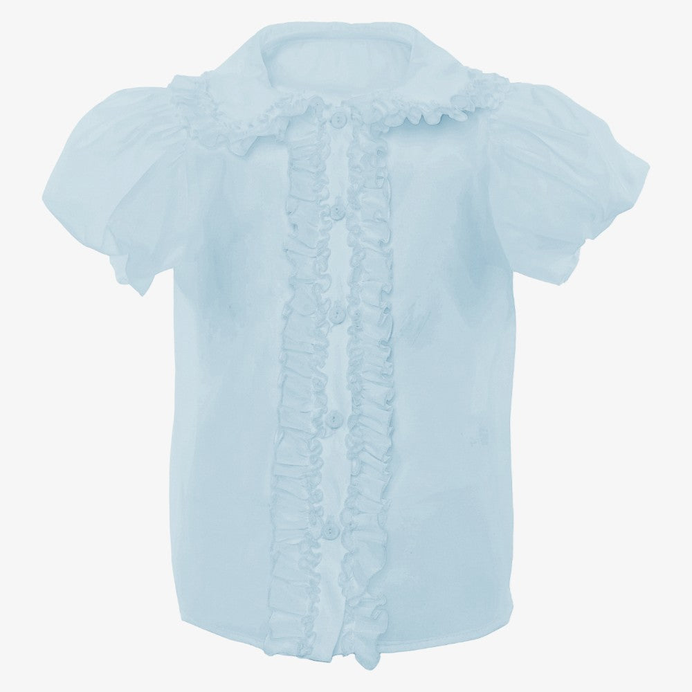 Ruffle Shirt - Light Blue