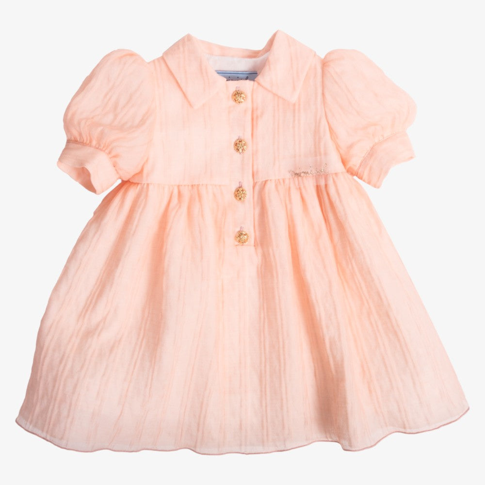 Embossed Voile Dress - Salmon