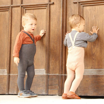 Footed Tights - Dark Grey Blend