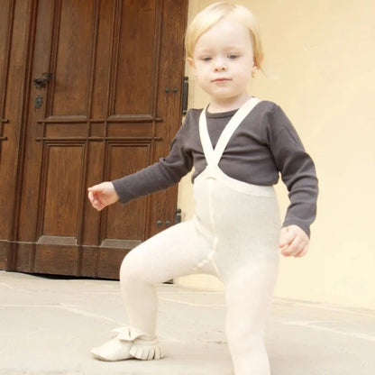 Footed Tights - Cream Blend