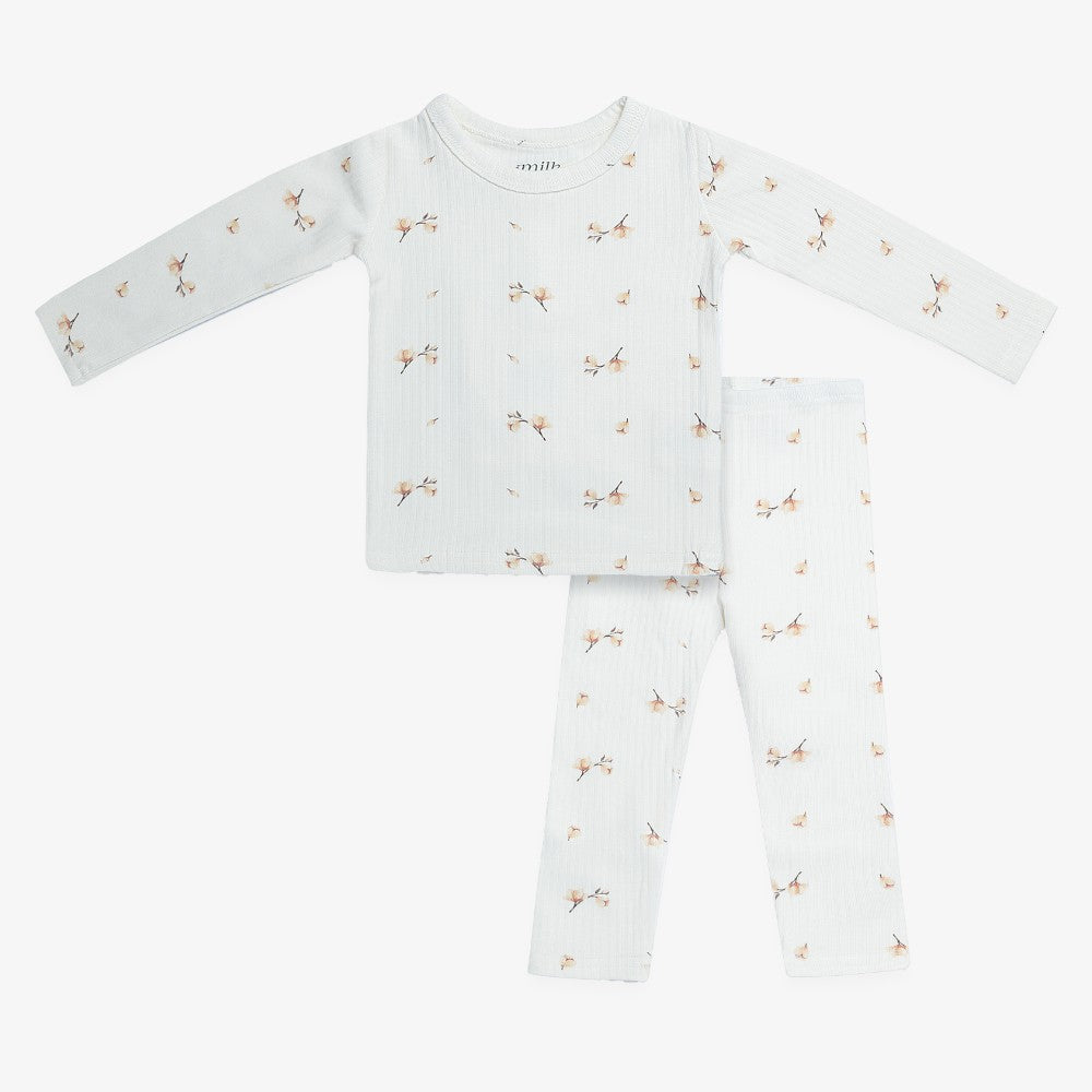 Ribbed Top And Pants - Blossom Ivory