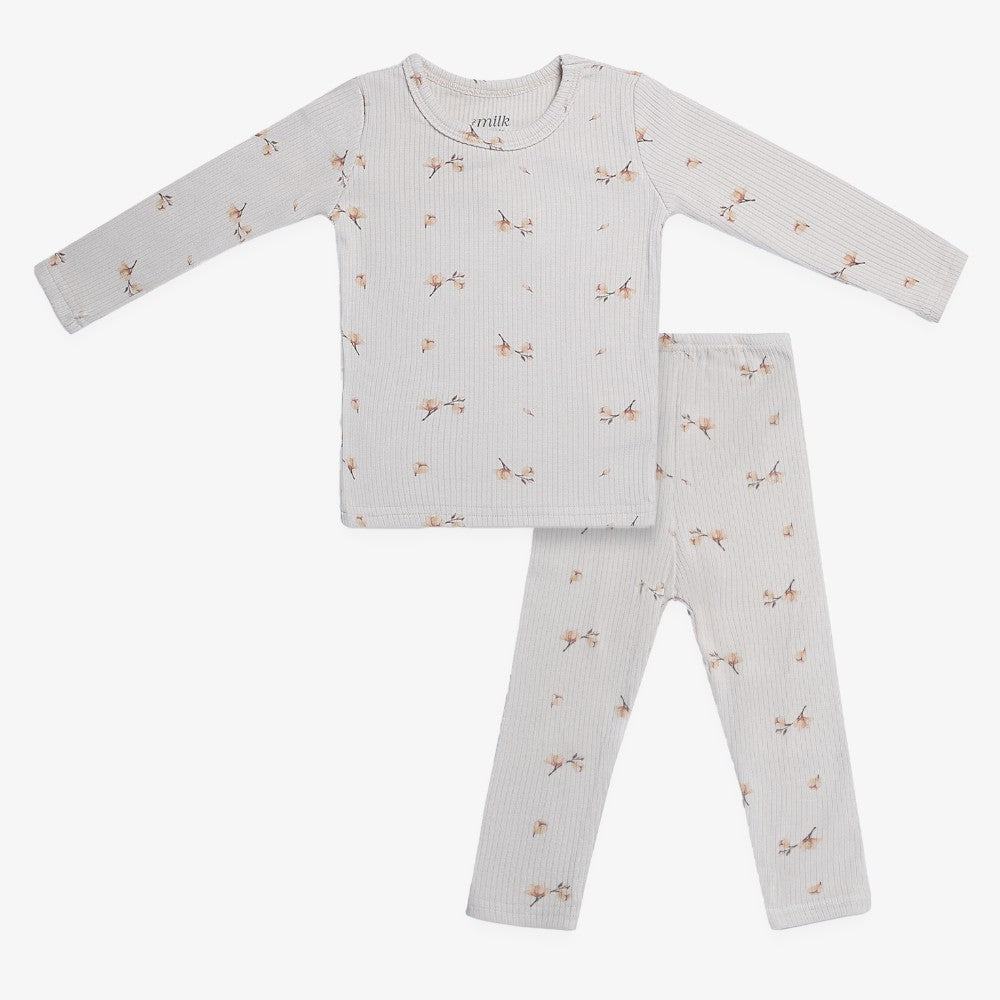 Ribbed Top And Pants - Blossom Oat