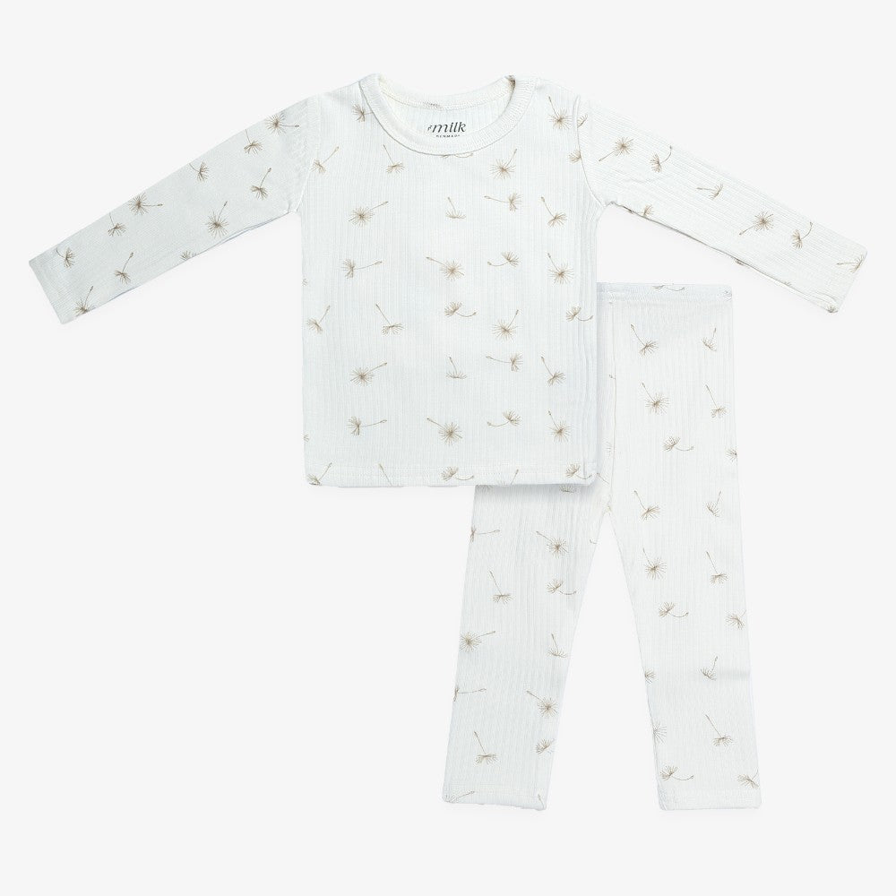 Ribbed Top And Pants - Wildflower Ivory