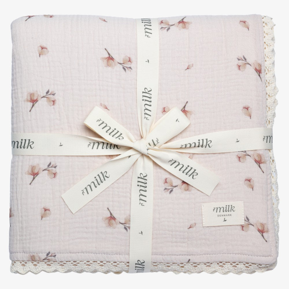 Lace Edge Blanket - Blossom Oat