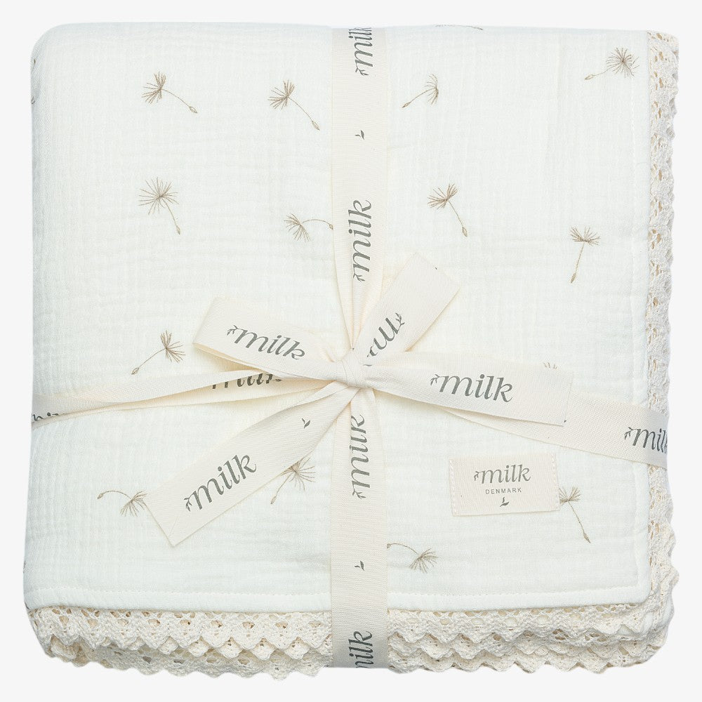 Lace Edge Blanket - Wildflower Ivory