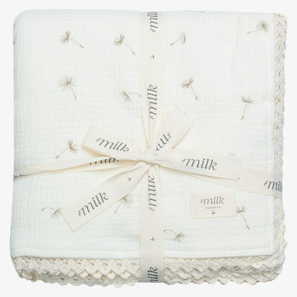 Lace Edge Blanket - Wildflower Ivory