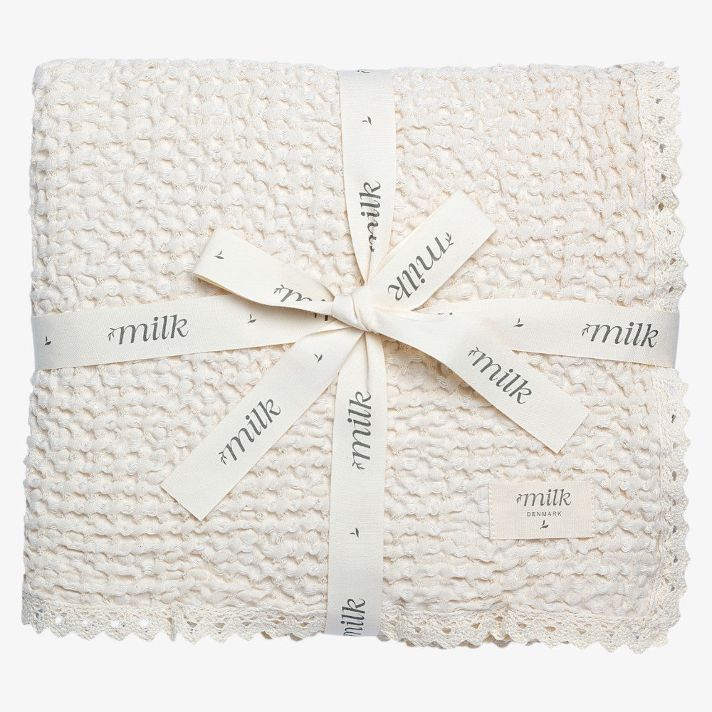 Lace Edge Blanket - Wildflower Ivory