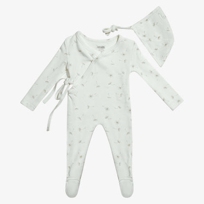 Wrap Footie And Bonnet - Wildflower Ivory