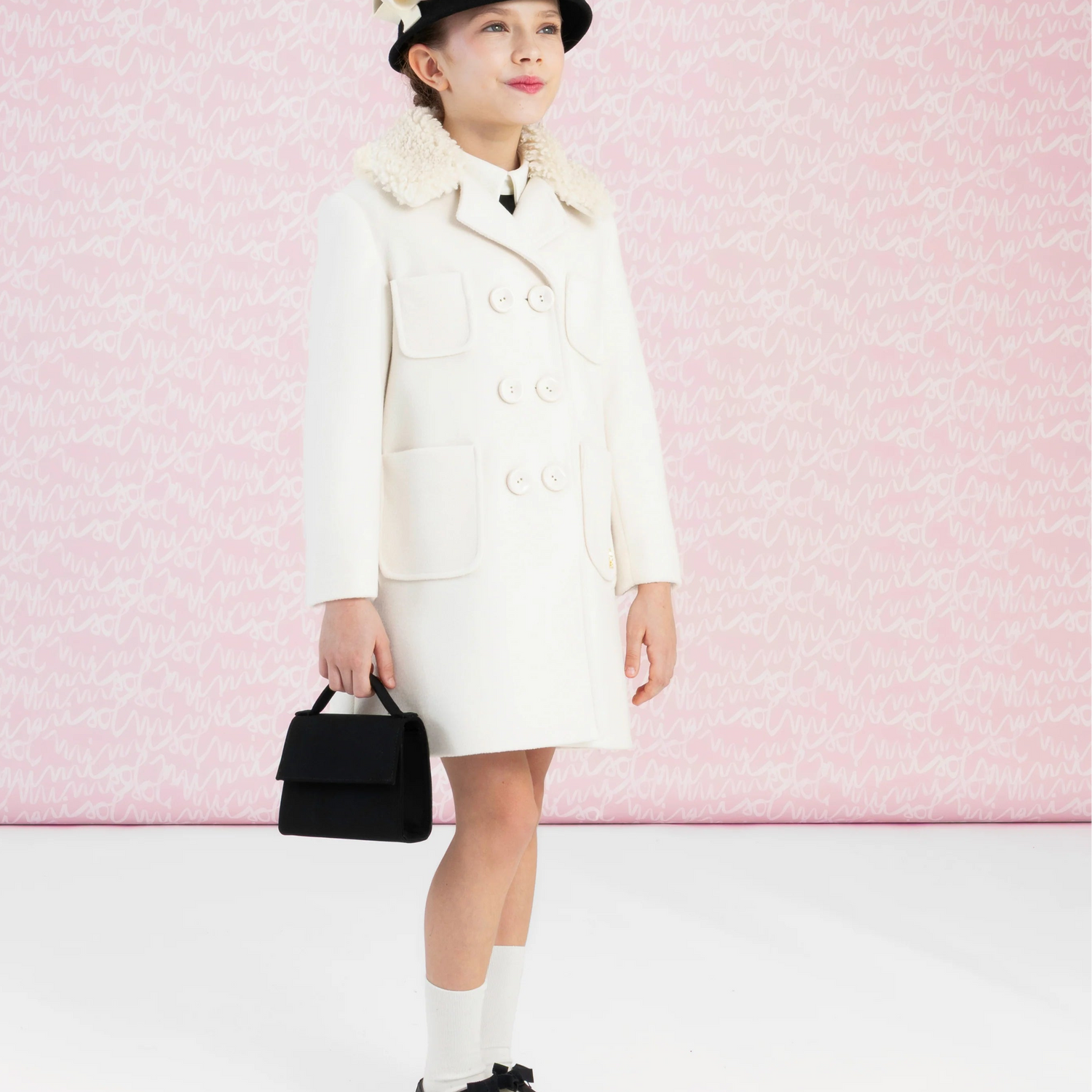 Teddy Collar Coat - Cream