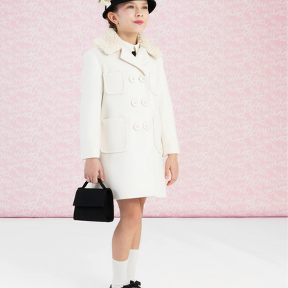 Teddy Collar Coat - Cream