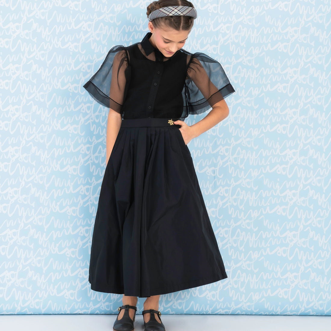 Tafetta Maxi Skirt - Black