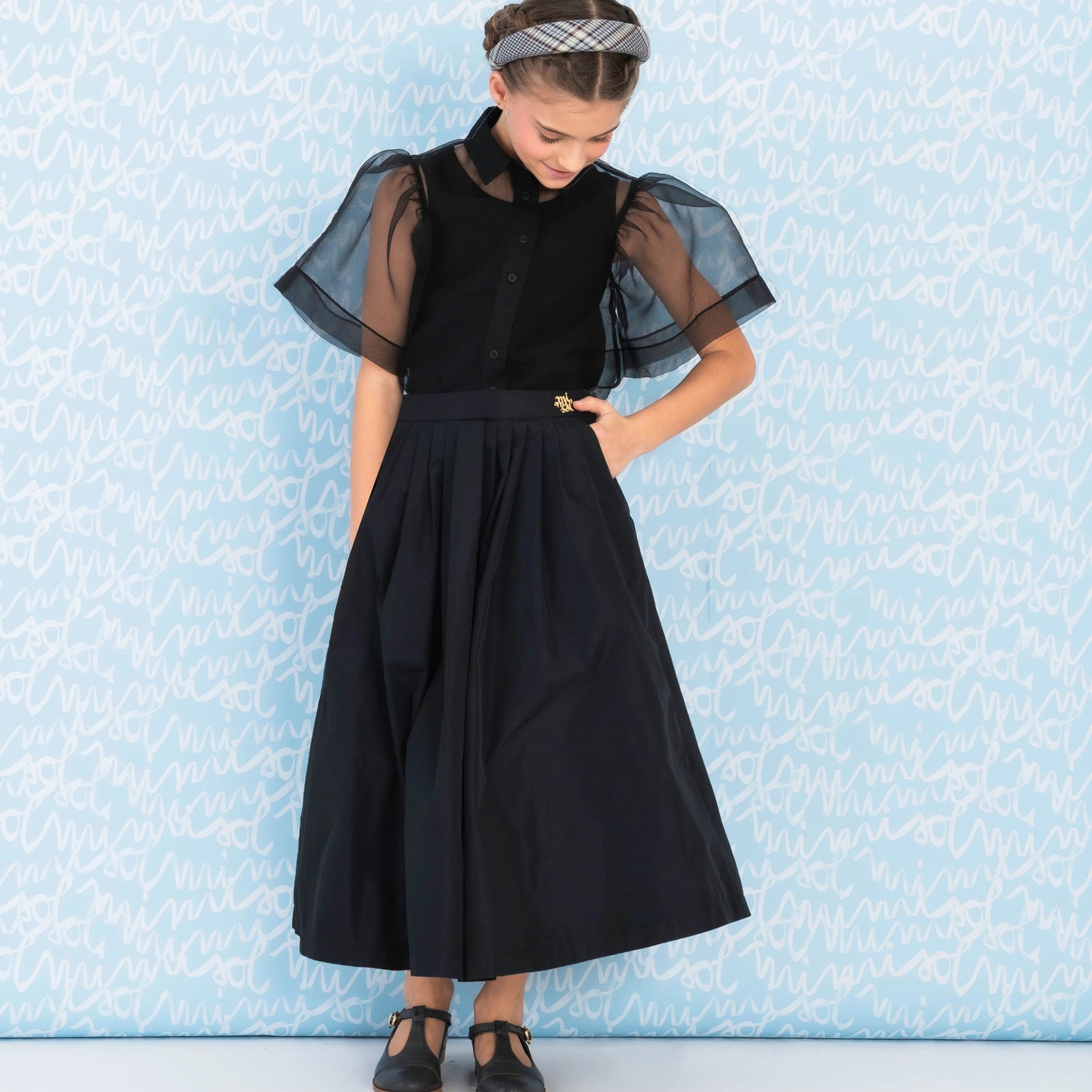 Tafetta Maxi Skirt - Black