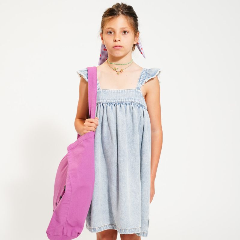 Ruffle Dress - Denim